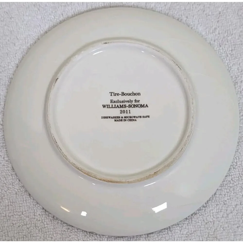 Set of 2 Tire-Bouchon by Williams-Sonoma 2011 Appetizer Plates 6-1/2